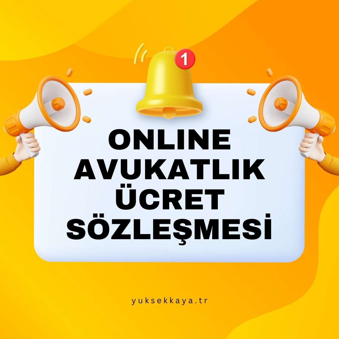 ONLINE AVUKATLIK ÜCRET SÖZLEŞMESİ