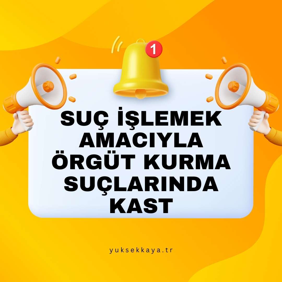 SUÇ İŞLEMEK AMACIYLA ÖRGÜT KURMA SUÇUNDA KAST